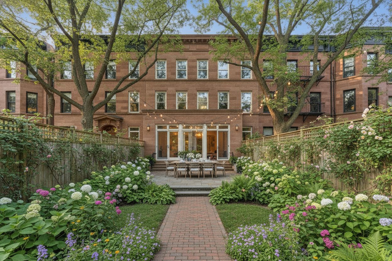 Outdoor space of the brownstone in Brooklyn, NY