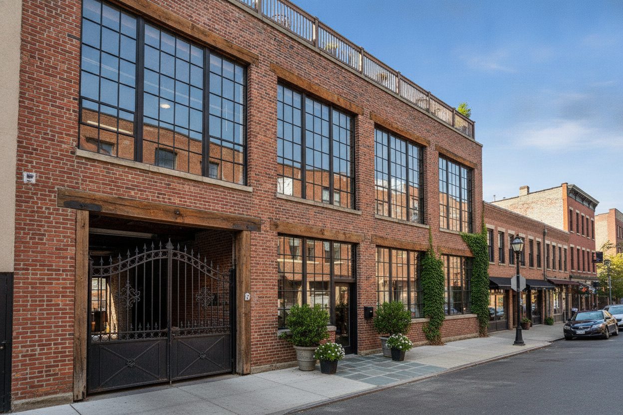 Exterior of the warehouse loft in Chicago, IL