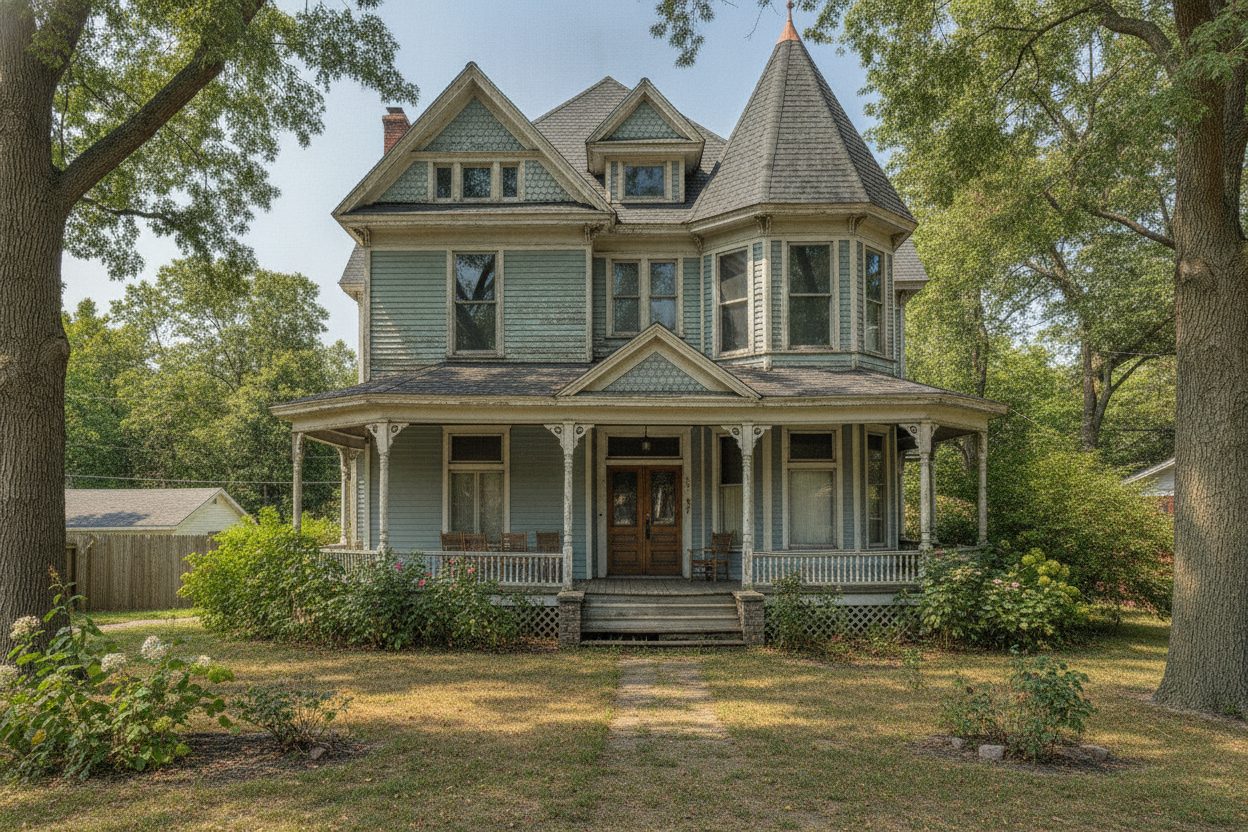 Outdoor space of the victorian fixer-upper in Detroit, MI