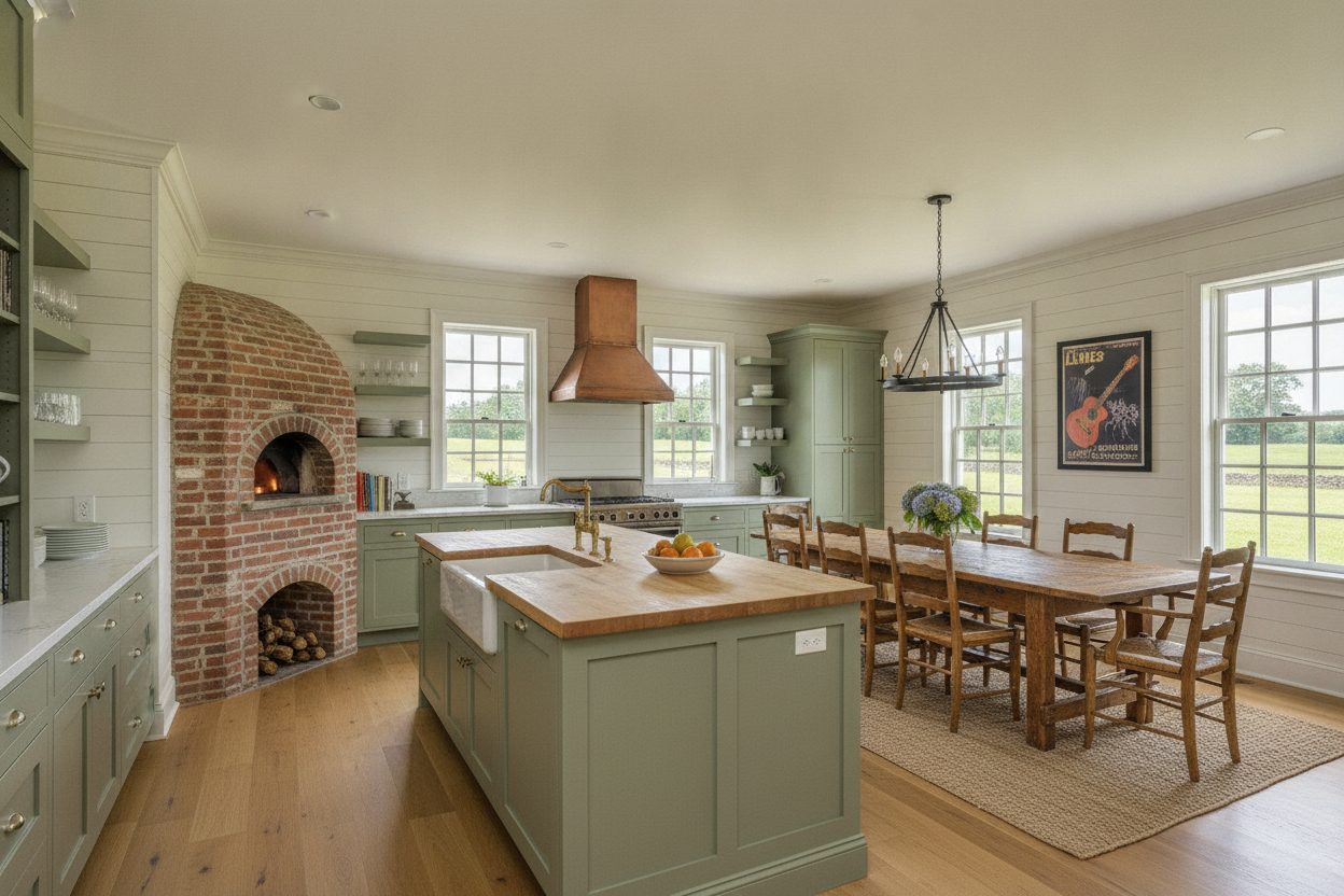 Kitchen of the historic farmhouse in Franklin, TN