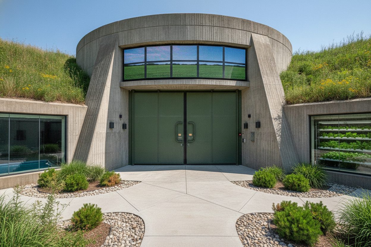 Exterior of the missile silo condo in Concordia, KS