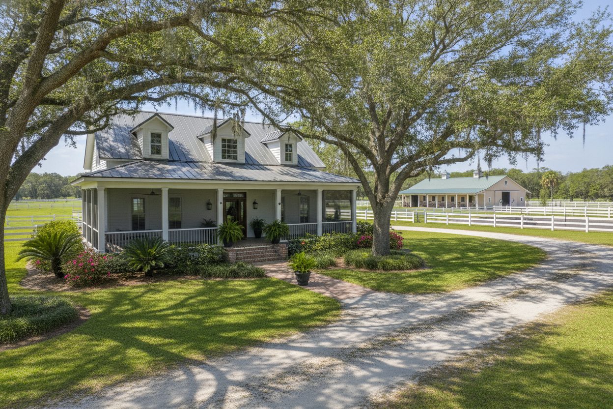 Exterior of the horse ranch in Ocala, FL