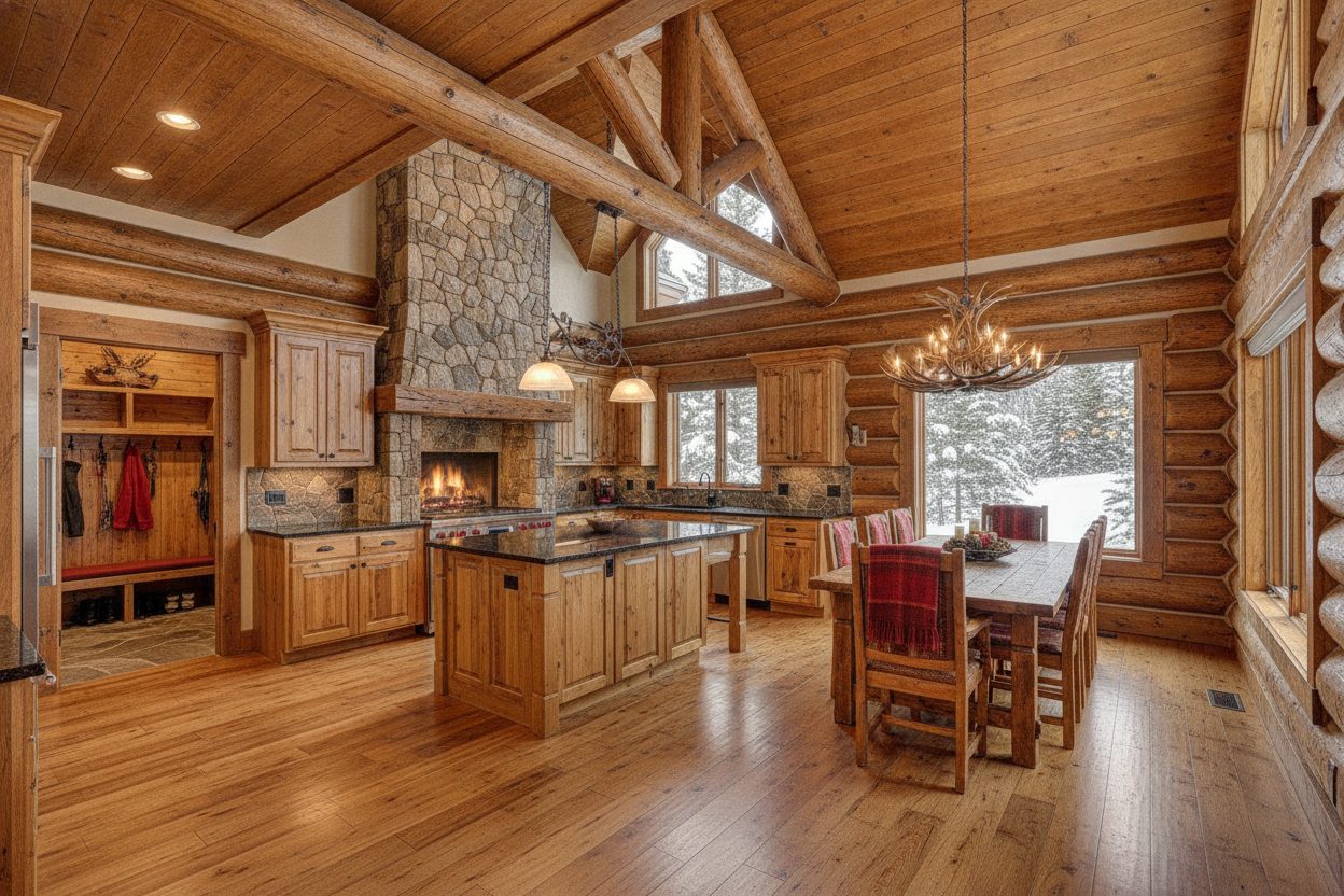 Kitchen of the ski-in chalet in Park City, UT